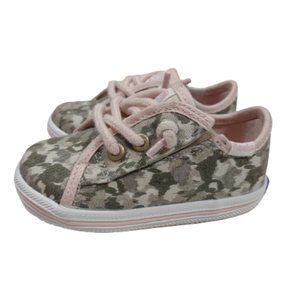 Keds Kickstart Crib Camo and Pink Baby Sneakers Size 3M Kl165420